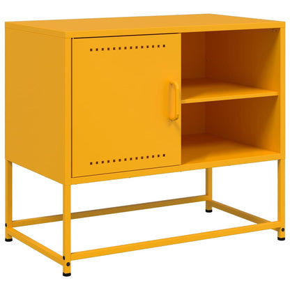 vidaXL TV Cabinet Mustard Yellow 68x39x60.5 cm Steel 2
