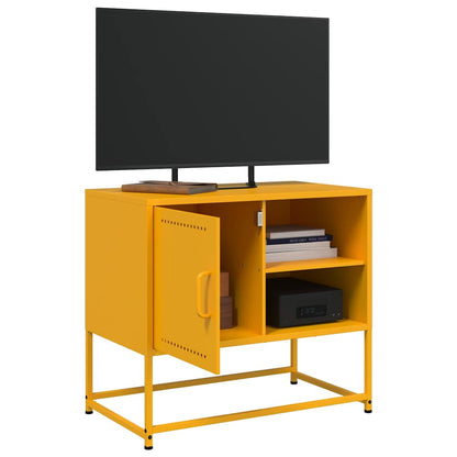 vidaXL TV Cabinet Mustard Yellow 68x39x60.5 cm Steel 4