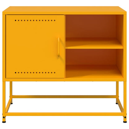 vidaXL TV Cabinet Mustard Yellow 68x39x60.5 cm Steel 6