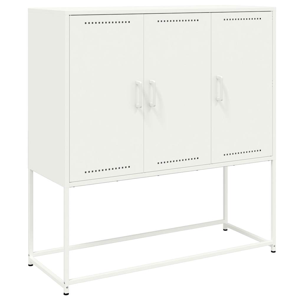 vidaXL Highboard White 100.5x39x107 cm Steel 2