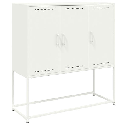 vidaXL Highboard White 100.5x39x107 cm Steel 2