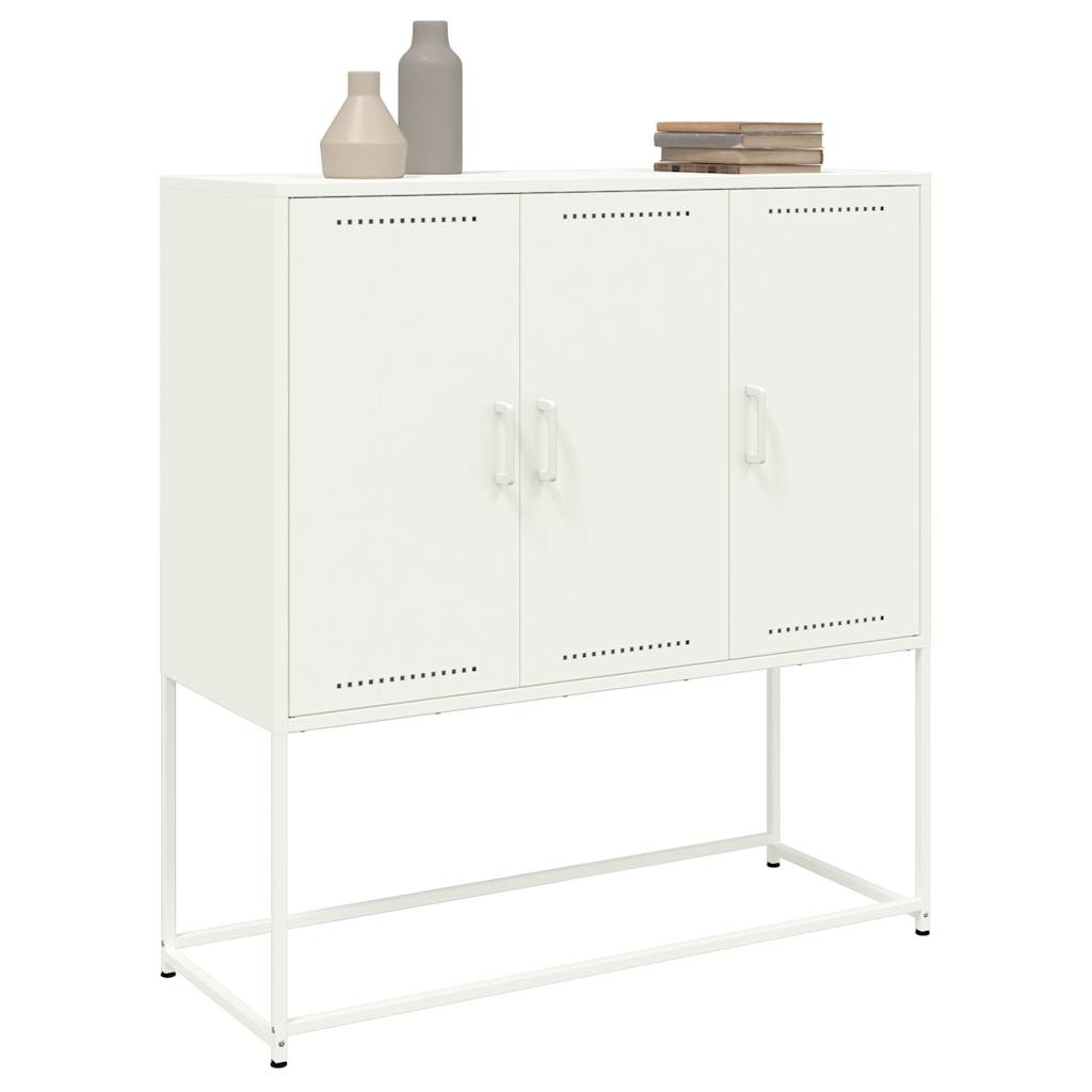 vidaXL Highboard White 100.5x39x107 cm Steel 5