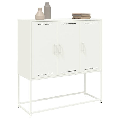 vidaXL Highboard White 100.5x39x107 cm Steel 5