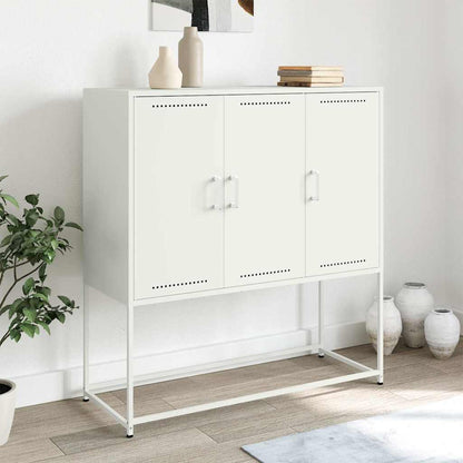 vidaXL Highboard White 100.5x39x107 cm Steel 1