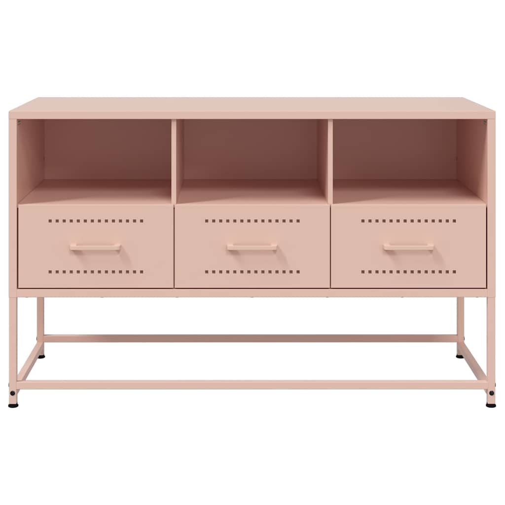 vidaXL TV Cabinet Pink 100.5x39x60.5 cm Steel 6