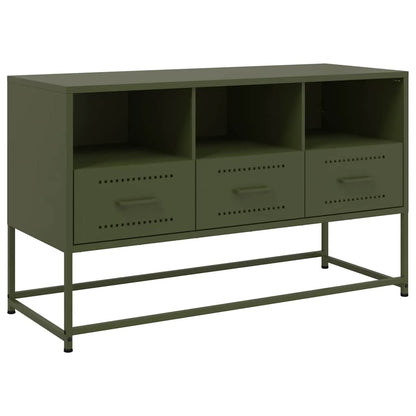 vidaXL TV Cabinet Olive Green 100.5x39x60.5 cm Steel 2