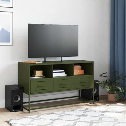 vidaXL TV Cabinet Olive Green 100.5x39x60.5 cm Steel 3