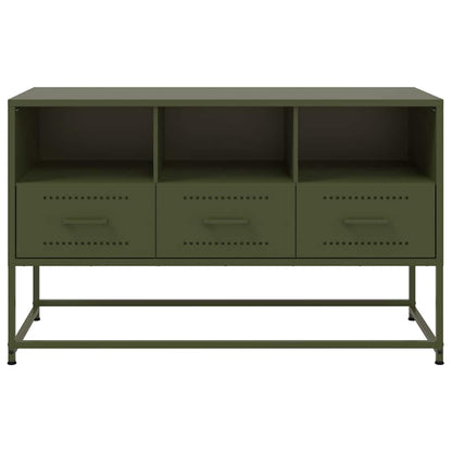 vidaXL TV Cabinet Olive Green 100.5x39x60.5 cm Steel 6
