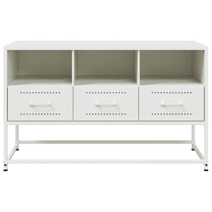 vidaXL TV Cabinet White 100.5x39x60.5 cm Steel 6