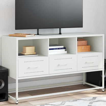 vidaXL TV Cabinet White 100.5x39x60.5 cm Steel 1