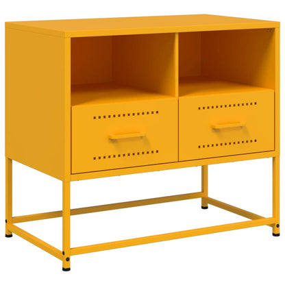 vidaXL TV Cabinet Mustard Yellow 68x39x60.5 cm Steel 2