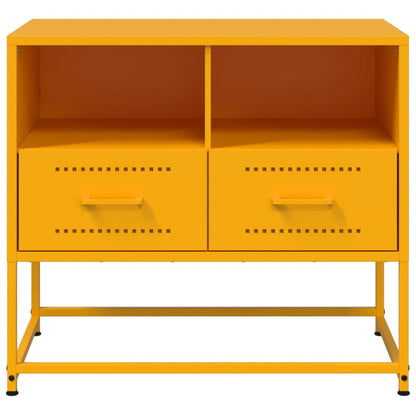 vidaXL TV Cabinet Mustard Yellow 68x39x60.5 cm Steel 6