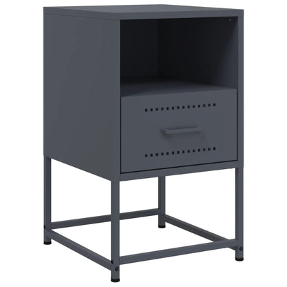 vidaXL Bedside Cabinet Anthracite 36x39x60.5 cm Steel 2