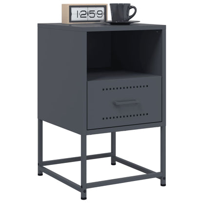 vidaXL Bedside Cabinet Anthracite 36x39x60.5 cm Steel 5