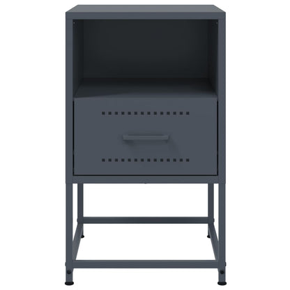 vidaXL Bedside Cabinet Anthracite 36x39x60.5 cm Steel 6