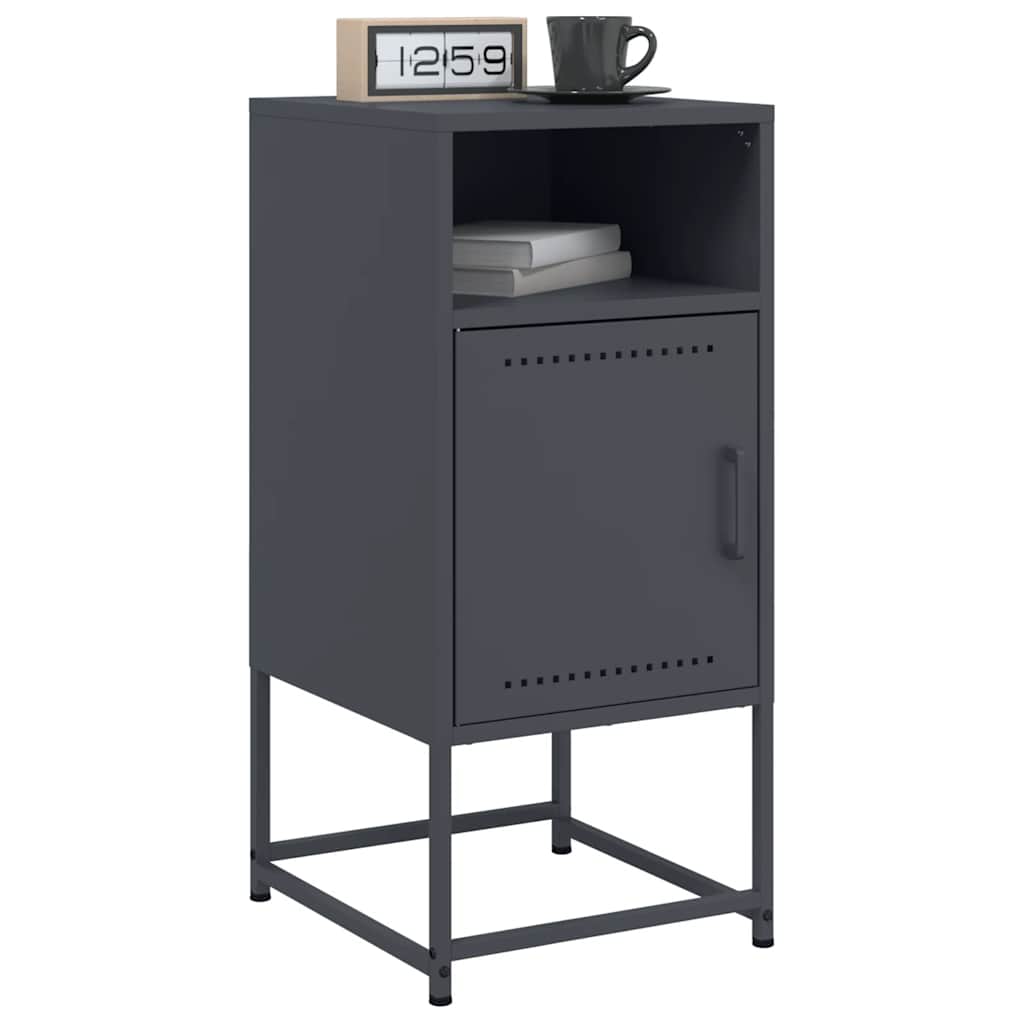 vidaXL Bedside Cabinet Anthracite 36x39x78 cm Steel 4