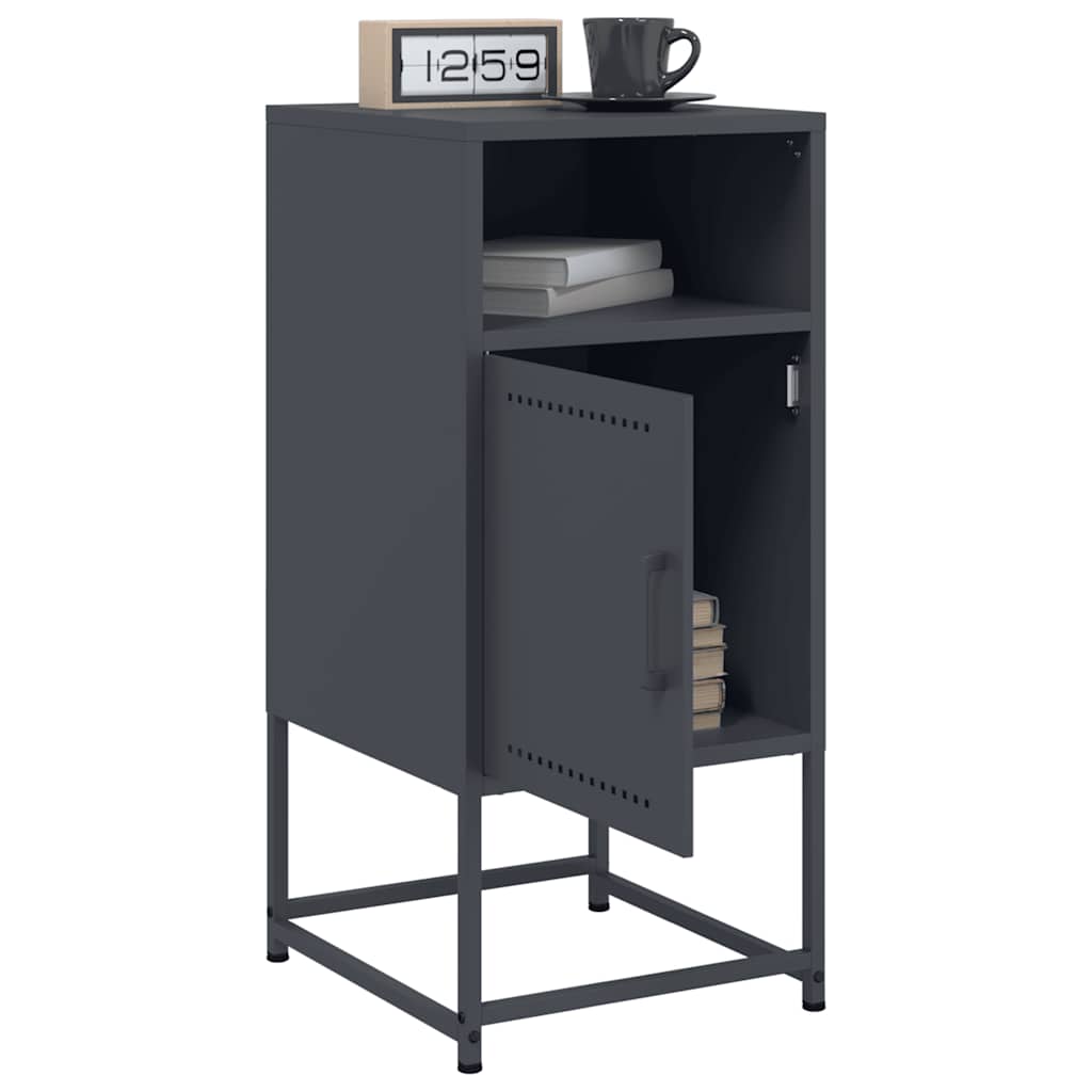 vidaXL Bedside Cabinet Anthracite 36x39x78 cm Steel 5