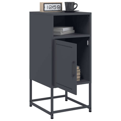 vidaXL Bedside Cabinet Anthracite 36x39x78 cm Steel 5
