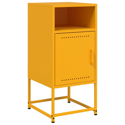 vidaXL Bedside Cabinets 2 pcs Mustard Yellow 36x39x78 cm Steel 5