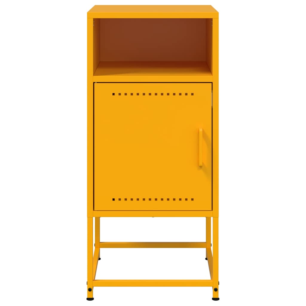 vidaXL Bedside Cabinets 2 pcs Mustard Yellow 36x39x78 cm Steel 6