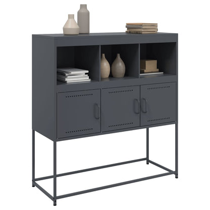 vidaXL Sideboard Anthracite 100.5x39x107 cm Steel 4