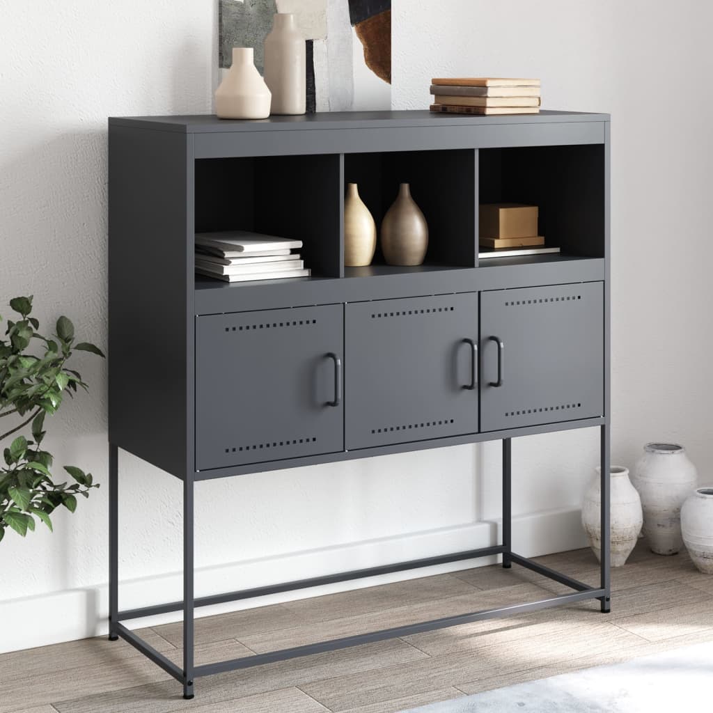 vidaXL Sideboard Anthracite 100.5x39x107 cm Steel 1