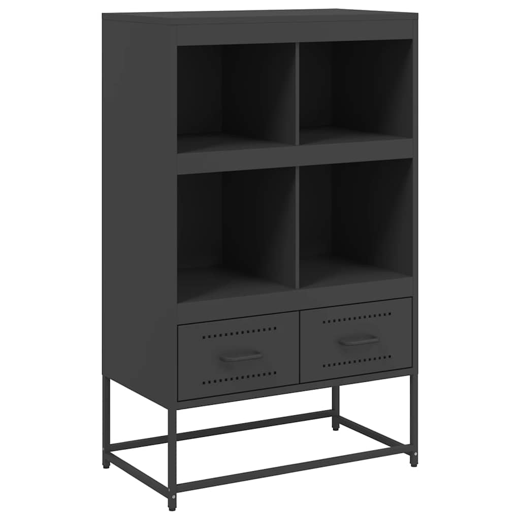 vidaXL Highboard Black 68.5x39x111.5 cm Steel 2