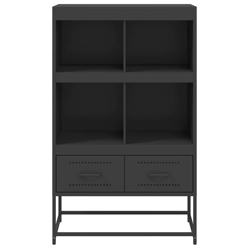 vidaXL Highboard Black 68.5x39x111.5 cm Steel 4