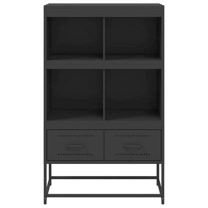 vidaXL Highboard Black 68.5x39x111.5 cm Steel 4