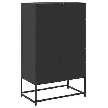vidaXL Highboard Black 68.5x39x111.5 cm Steel 6