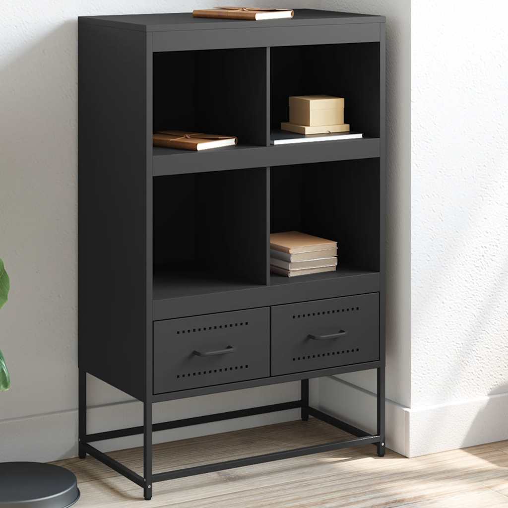 vidaXL Highboard Black 68.5x39x111.5 cm Steel 1