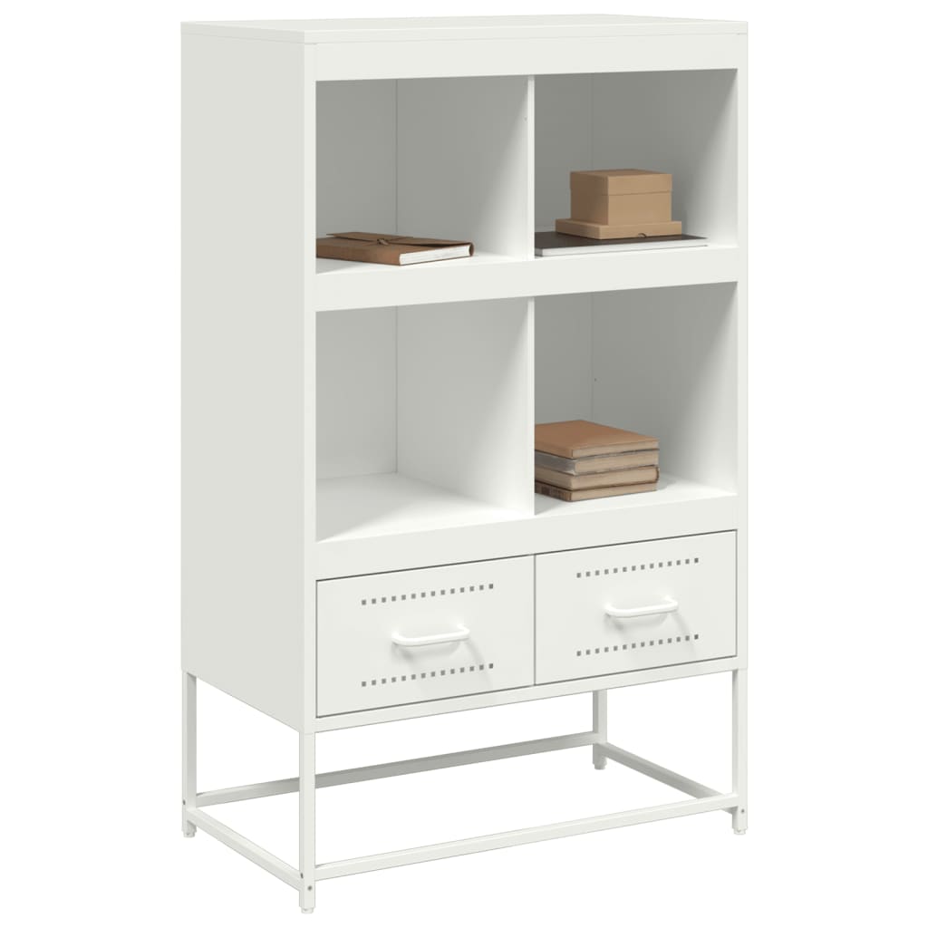 vidaXL Highboard White 68.5x39x111.5 cm Steel 4