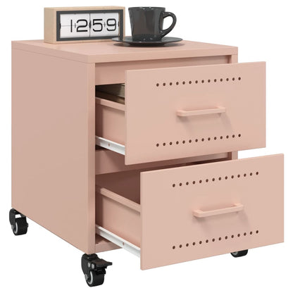 vidaXL Bedside Cabinets 2 pcs Pink 36x39x43.5 cm Steel 4