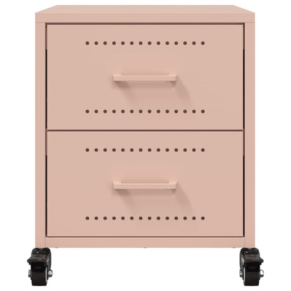 vidaXL Bedside Cabinets 2 pcs Pink 36x39x43.5 cm Steel 5