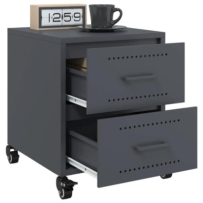 vidaXL Bedside Cabinets 2 pcs Anthracite 36x39x43.5 cm Steel 4