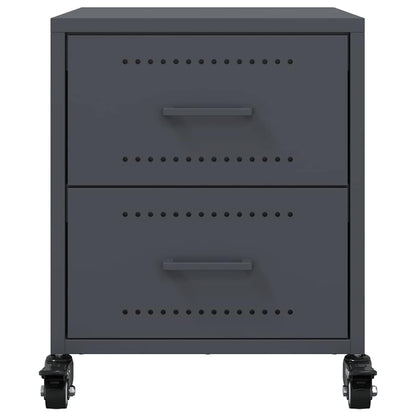 vidaXL Bedside Cabinets 2 pcs Anthracite 36x39x43.5 cm Steel 5