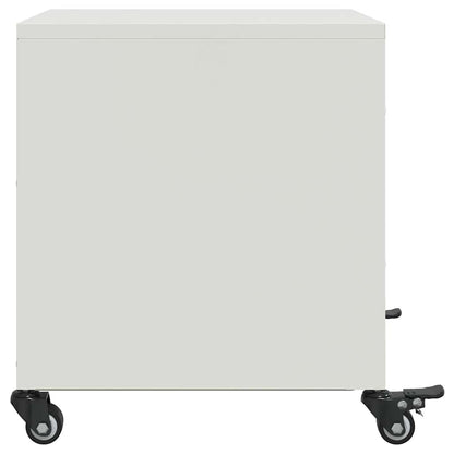 vidaXL Bedside Cabinets 2 pcs White 36x39x43.5 cm Steel 6
