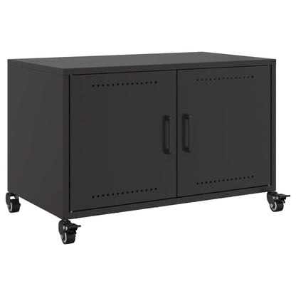 vidaXL TV Cabinet Black 68x39x43.5 cm Steel 2