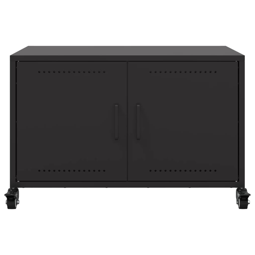 vidaXL TV Cabinet Black 68x39x43.5 cm Steel 6