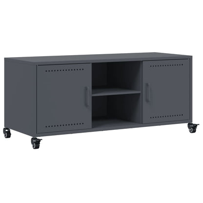 vidaXL TV Cabinet Anthracite 100.5x39x43.5 cm Steel 2