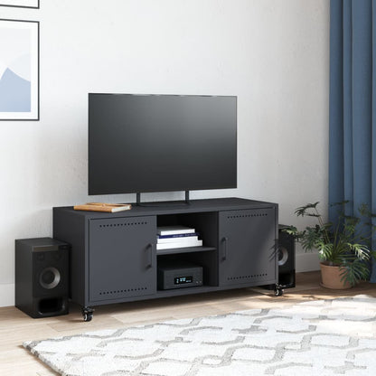 vidaXL TV Cabinet Anthracite 100.5x39x43.5 cm Steel 3
