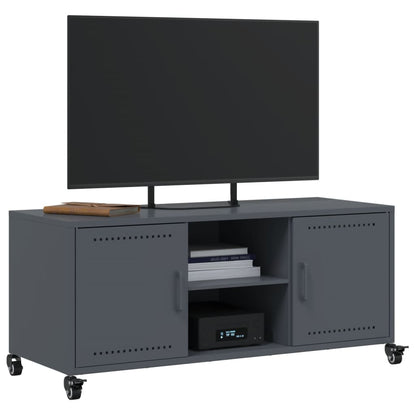 vidaXL TV Cabinet Anthracite 100.5x39x43.5 cm Steel 4