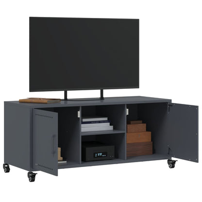 vidaXL TV Cabinet Anthracite 100.5x39x43.5 cm Steel 5