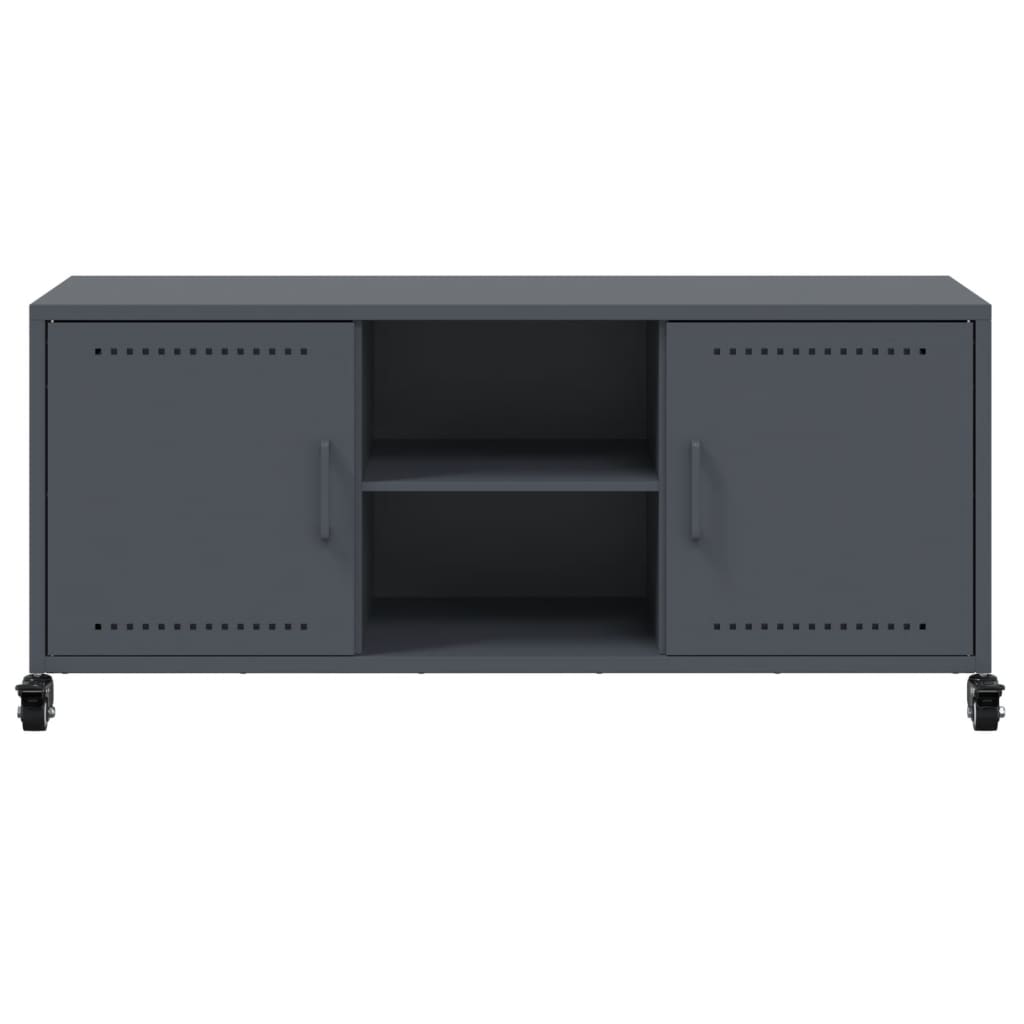 vidaXL TV Cabinet Anthracite 100.5x39x43.5 cm Steel 6