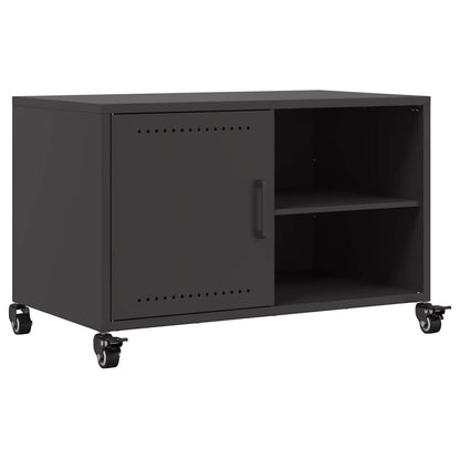 vidaXL TV Cabinet Black 68x39x43.5 cm Steel 2