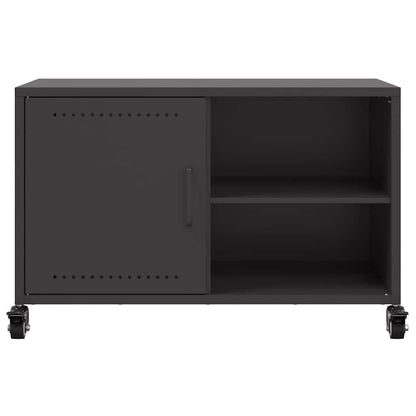 vidaXL TV Cabinet Black 68x39x43.5 cm Steel 6
