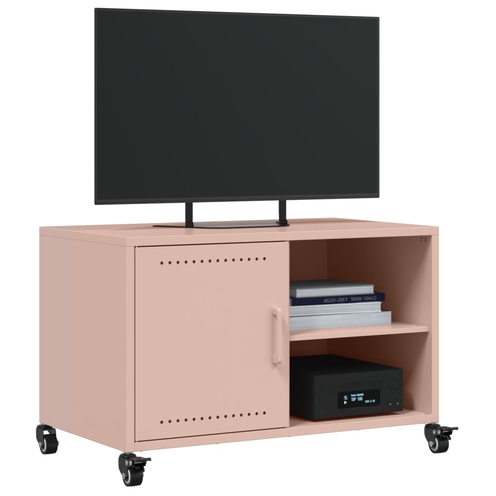 vidaXL TV Cabinet Pink 68x39x43.5 cm Steel 4