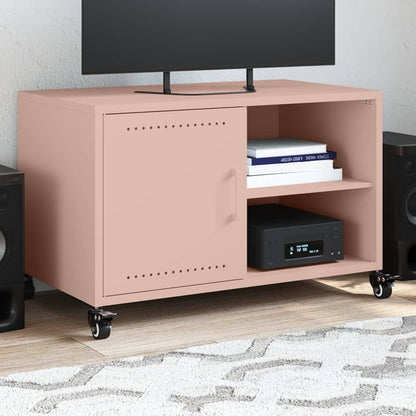 vidaXL TV Cabinet Pink 68x39x43.5 cm Steel 1