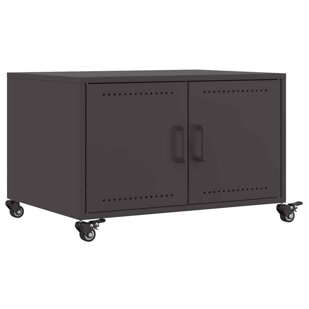 vidaXL Coffee Table Black 68x50x43.5 cm Steel 2