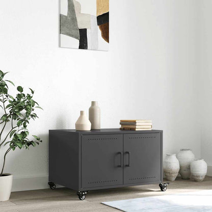 vidaXL Coffee Table Black 68x50x43.5 cm Steel 3